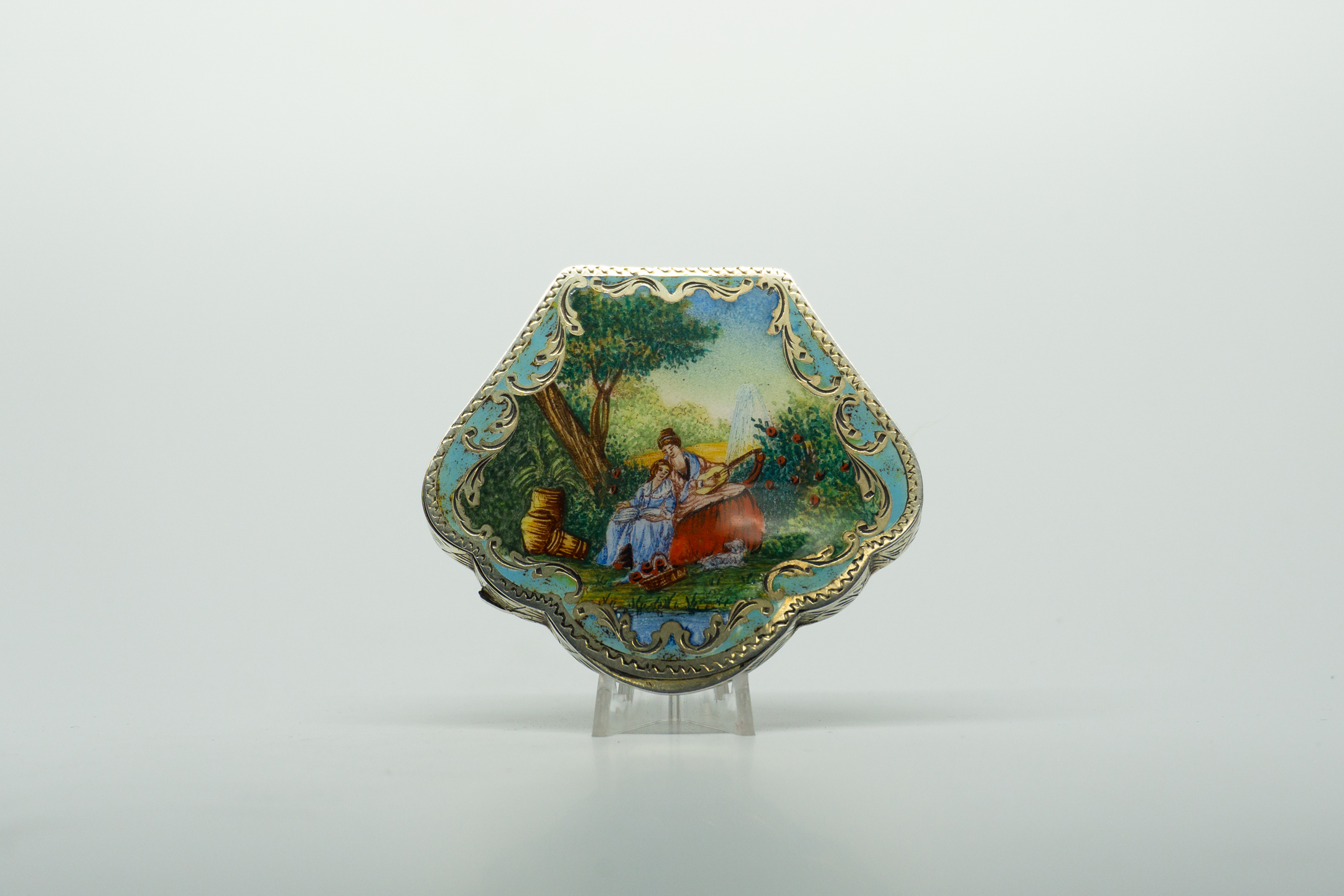 1950s Hand Painted Italian Compact